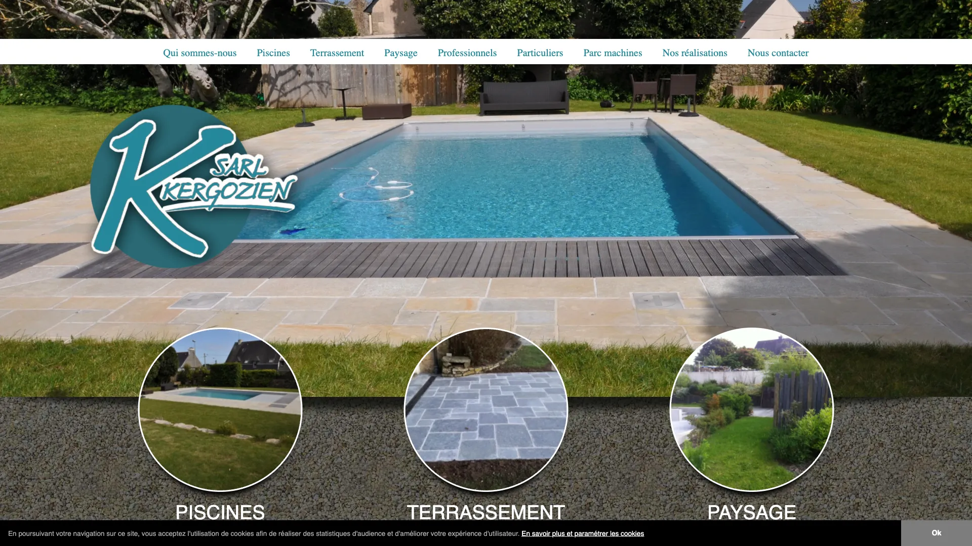 Kergozien Piscines - version desktop
