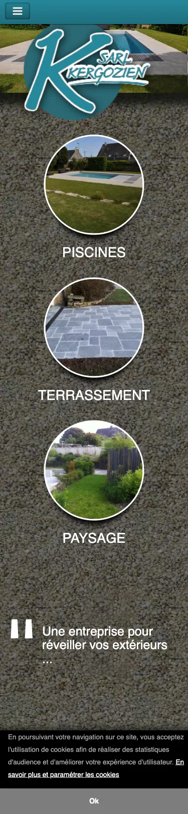 Kergozien Piscines - version mobile