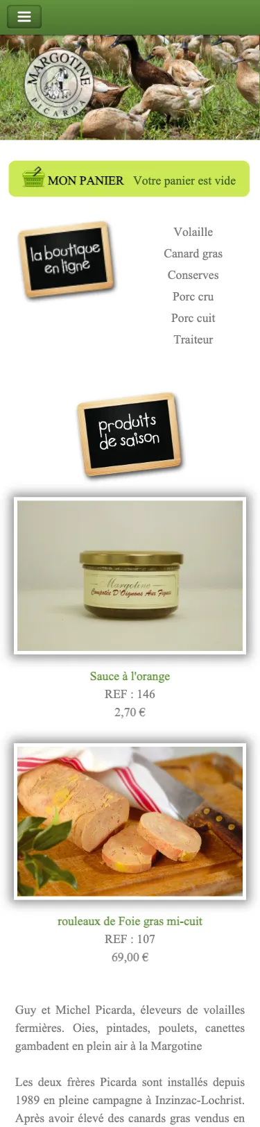 Picarda Margotine - version mobile